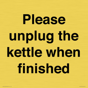 Please unplug the kettle when finished